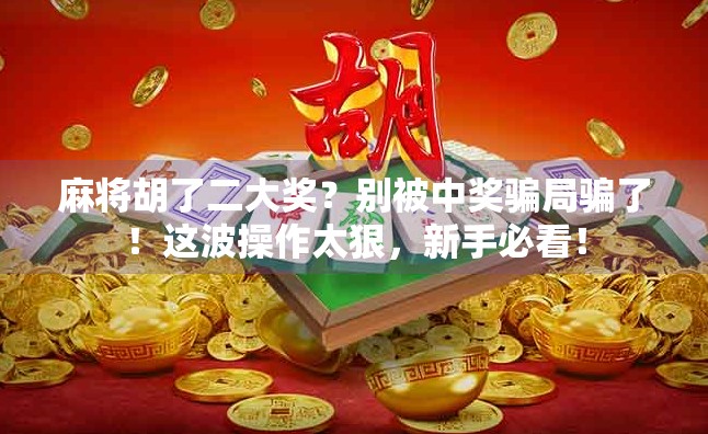 麻将胡了二大奖?别被中奖骗局骗了!这波操作太狠,新手必看!