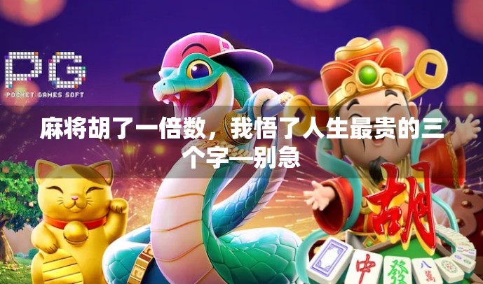 麻将胡了一倍数,我悟了人生最贵的三个字—别急