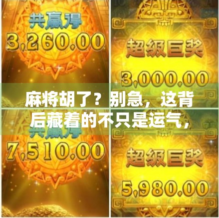 麻将胡了？别急，这背后藏着的不只是运气，还有你没看懂的人性博弈！