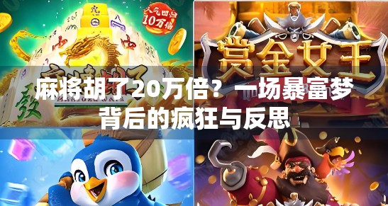 麻将胡了20万倍？一场暴富梦背后的疯狂与反思