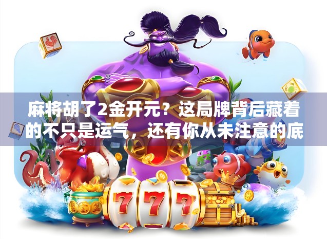 麻将胡了2金开元？这局牌背后藏着的不只是运气，还有你从未注意的底层逻辑！