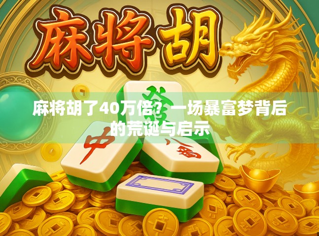 麻将胡了40万倍？一场暴富梦背后的荒诞与启示