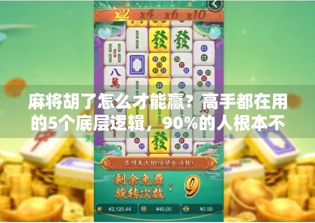 麻将胡了怎么才能赢？高手都在用的5个底层逻辑，90%的人根本不懂！