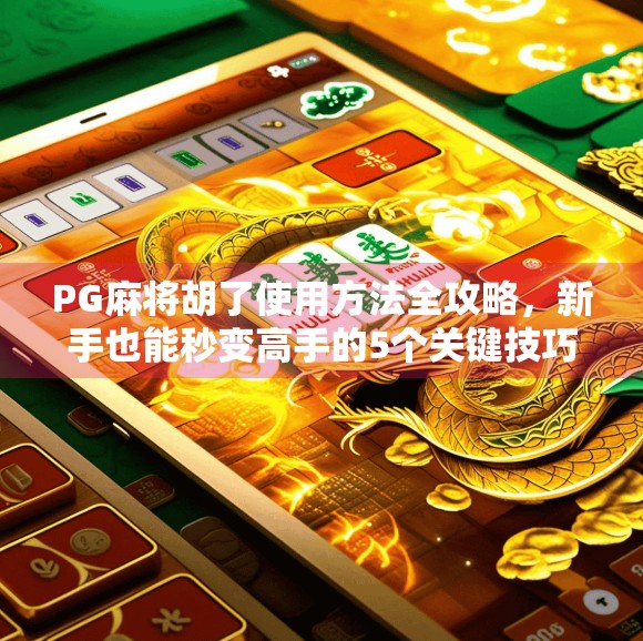 PG麻将胡了使用方法全攻略,新手也能秒变高手的5个关键技巧! PG麻将胡了使用方法全攻略,新手也能秒变高手的5个关键技巧!