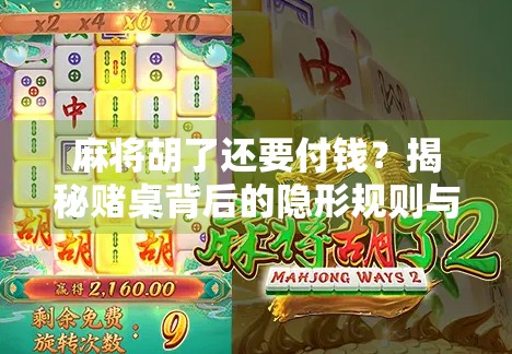 麻将胡了还要付钱?揭秘赌桌背后的隐形规则与人性博弈 麻将胡了还要付钱?揭秘赌桌背后的隐形规则与人性博弈