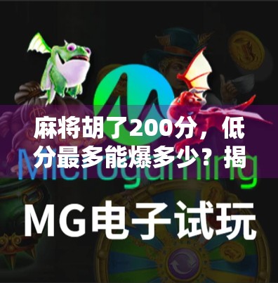 麻将胡了200分,低分最多能爆多少?揭秘爆分背后的数学逻辑与实战策略! 麻将胡了200分,低分最多能爆多少?揭秘爆分背后的数学逻辑与实战策略!